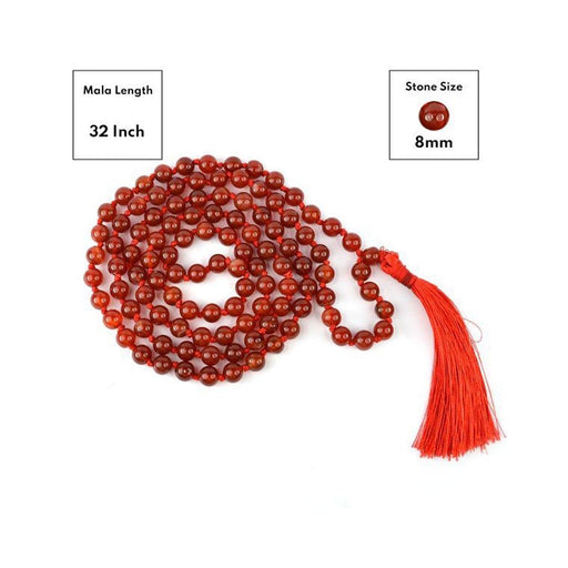 Red Onyx Round Beads Mala in India, UK, USA, All Country