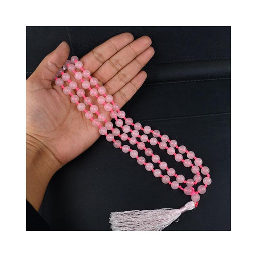 Rose Quartz Round Beads Mala in India, UK, USA, All Country