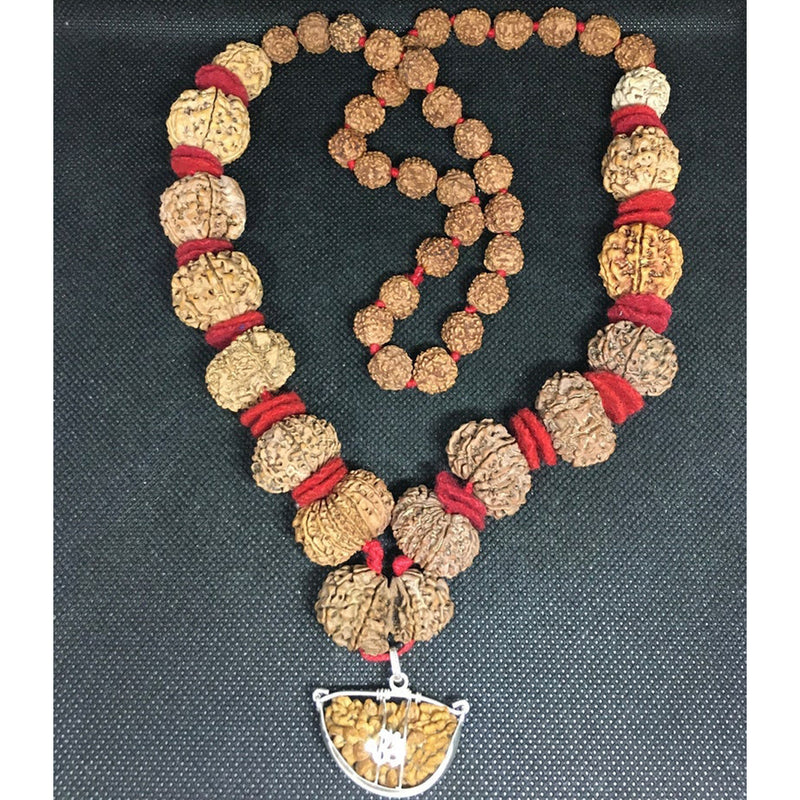 1 to 14 Mukhi, Ganesh, Gaurishankar Rudraksha, Siddha Mala Rudraksha In Red Thread Nepal Origin Medium Size Beads Lab Certified in India, UK, USA, All Country