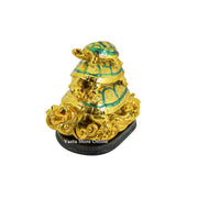 Three Generation Turtle / Tortoise ( Golden ) for Feng Shui Remedies in India, UK, USA, All Country